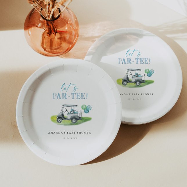 Prato De Papel Chá de fraldas Tema Golf (Criador carregado)