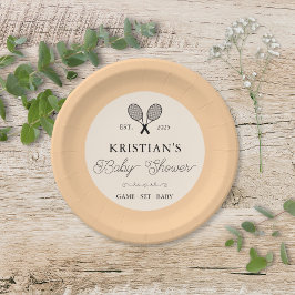 Prato De Papel Chá de fraldas Tema Tênis de Pré-Disquete Laranja