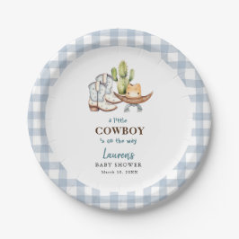 Prato De Papel Chá de fraldas temático Cowboy