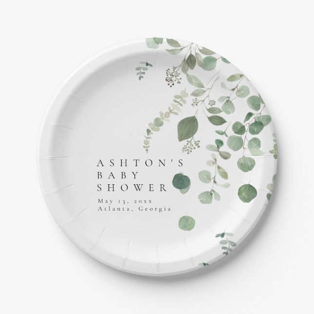 Prato De Papel Chá de fraldas verde (Frente)