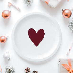 Prato De Papel Chá de fraldas Vermelho Festivo de inverno Moderno