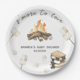 Prato De Papel Chá de fraldas Watercolor S