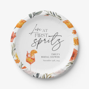 Prato De Papel Chá de Noiva Amor à Primeira Spritz