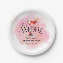 Prato De Papel Chá de Noiva aquarela Amore