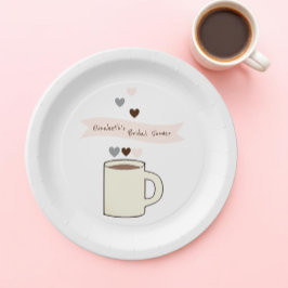 Prato De Papel Chá de Noiva de Café