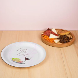 Prato De Papel Chá de Noiva de Vinho e Charcuterie