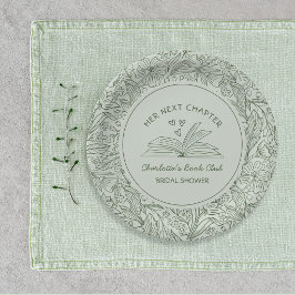 Prato De Papel Chá de Noiva do Clube do Livro Verde do Seu Próxim