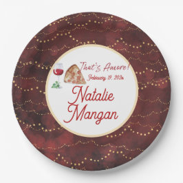 Prato De Papel Chá de Noiva Estilo Italiano Amore