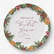 Chá de Noiva Floral de Inverno de Natal