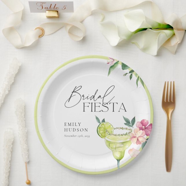 Prato De Papel Chá de Noiva Margarita Mexican Fiesta (Casamento)
