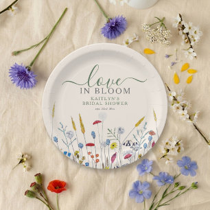 Prato De Papel Chá de Noiva Prado de Flores Silvestres em Flor