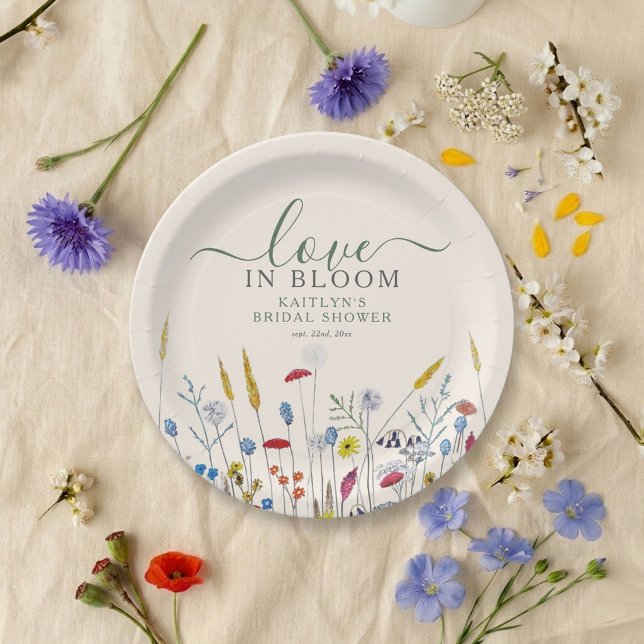 Prato De Papel Chá de Noiva Prado de Flores Silvestres em Flor (Criador carregado)