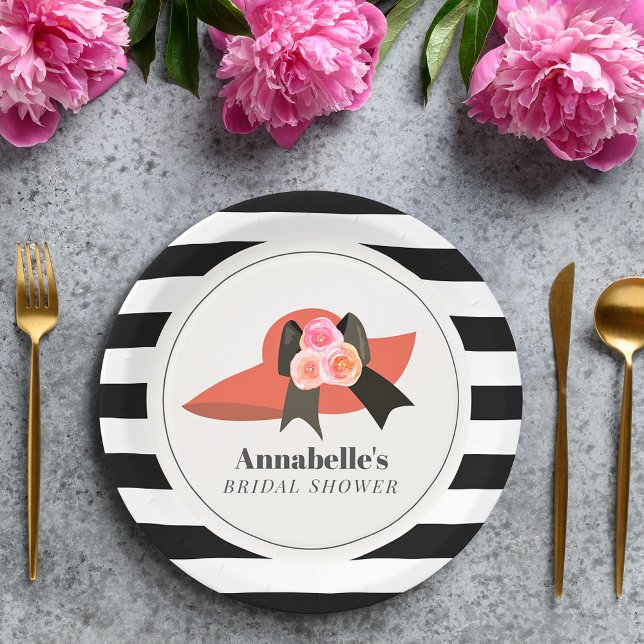 Prato De Papel Chá de Noiva Rosa Vermelha de Chapéu Grande Estilo (Criador carregado)