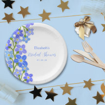 Chá de panela Blue Purple Floral Forget-Me-Nots
