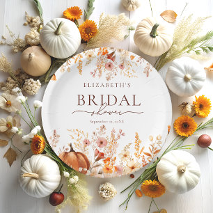 Prato De Papel Chá de panela Boho Fall Pumpkin