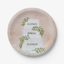 Chá de panela, Bolo de Casamento com Greenery