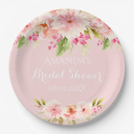 Prato De Papel Chá de panela cor-de-rosa