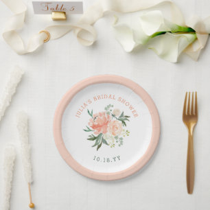 Prato De Papel Chá de panela de Buquê Floral primavera