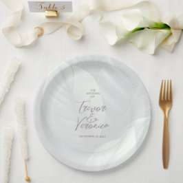 Prato De Papel Chá de panela de Casamento Chic Tropical
