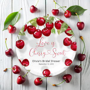 Prato De Papel Chá de panela de Cherry