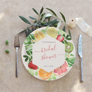 Prato De Papel Chá de panela de Citros Tropicais