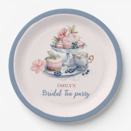 Prato De Papel Chá de panela de festa do chá floral cor-de-rosa c