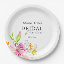 Prato De Papel Chá de panela de Flores Selvagens