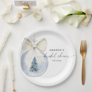 Prato De Papel Chá de panela de inverno elegante