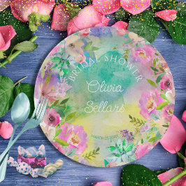 Prato De Papel Chá de panela de Profusão Floral Brilhante