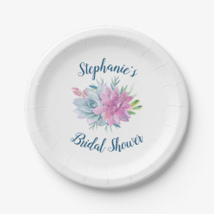 Prato De Papel Chá de panela de Sucultura de Aquarela