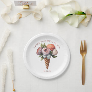 Prato De Papel Chá de panela Elegante Rustic Boho