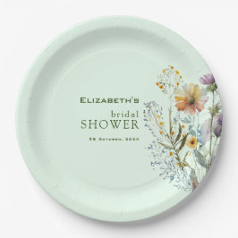 Prato De Papel Chá de panela Floral Colorido de Flor Selvagem