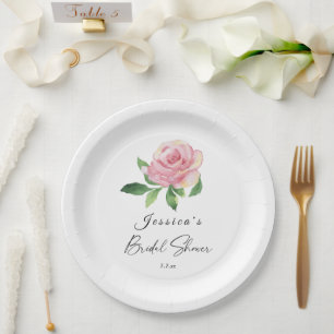 Prato De Papel Chá de panela Floral rosa