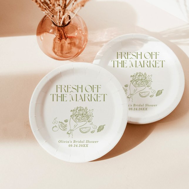 Prato De Papel Chá de Panela Fresco do Mercado, Mercado de Produt (Criador carregado)