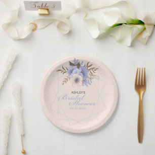 Prato De Papel Chá de panela Geométrico de Pastel Violeta