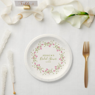 Prato De Papel Chá de panela Personalizado de Flores de Jardim Ro