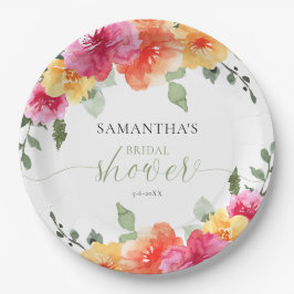 Prato De Papel Chá de panela primavera cor-de-rosa cor-de-rosa