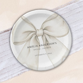 Prato De Papel Chá de panela Simples Arco Branco do Casando Shes