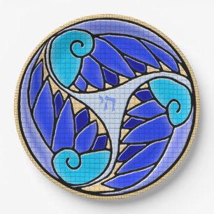 Prato De Papel Chai Art Nouveau Mosaico