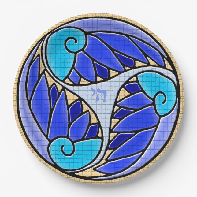 Prato De Papel Chai Art Nouveau Mosaico (Frente)