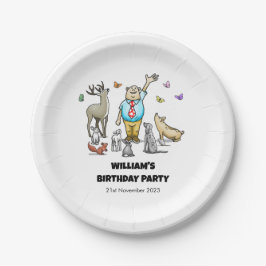 Prato De Papel Chamando todos os animais de Festa de aniversário