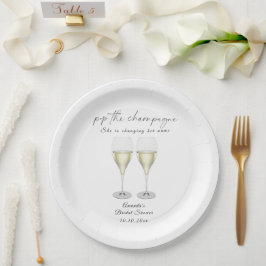 Prato De Papel Champagne Bridal shower