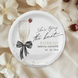 Prato De Papel Champagne Ela Vai Casar Chá de Noiva