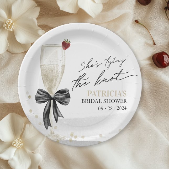 Prato De Papel Champagne Ela Vai Casar Chá de Noiva (Criador carregado)