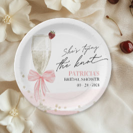 Prato De Papel Champagne Ela Vai Casar Chá de Noiva