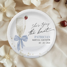 Prato De Papel Champagne Ela Vai Casar Chá de Panela da Noiva