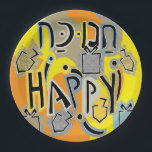 Prato De Papel Chanukah Happy Glitzy<br><div class="desc">Chanukah Happy Glitzy Paper Plates. Adicione uma mensagem em qualquer lugar na placa usando sua fonte, estilo, cor e tamanho favoritos. Obrigados para parar e comprar. Muito apreciado! Feliz Chanukah/Hanukkah! Tamanho e estilo: Placa de Papel Redonda de 9" Joga uma festa espetacular com placas de papel totalmente personalizáveis para corresponder...</div>