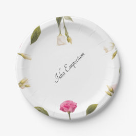 Prato De Papel Chapa de papel clássica com design floral