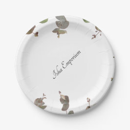 Prato De Papel Chapa de papel clássica com design floral