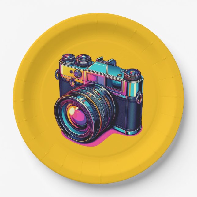 Prato De Papel Chapas coloridas de papel para câmera! (Frente)